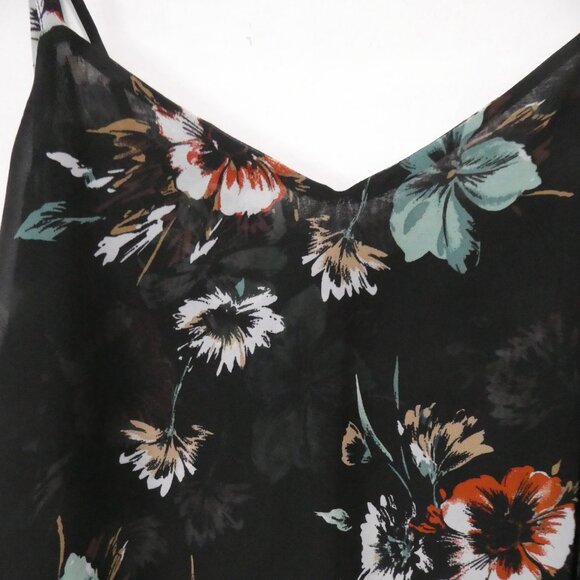 TORRID | size 2 | Black Floral Cami Top With Spaghetti Straps - Picture 10 of 15
